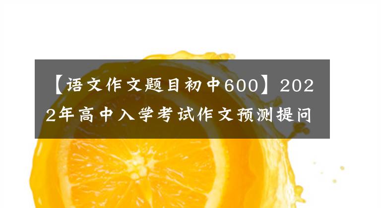 【语文作文题目初中600】2022年高中入学考试作文预测提问范文:我忍不住停下了脚步