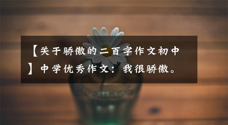 【关于骄傲的二百字作文初中】中学优秀作文:我很骄傲。我是个坚强的人