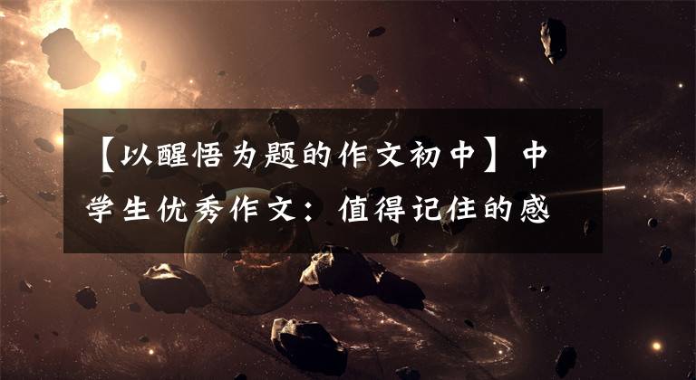 【以醒悟为题的作文初中】中学生优秀作文：值得记住的感悟