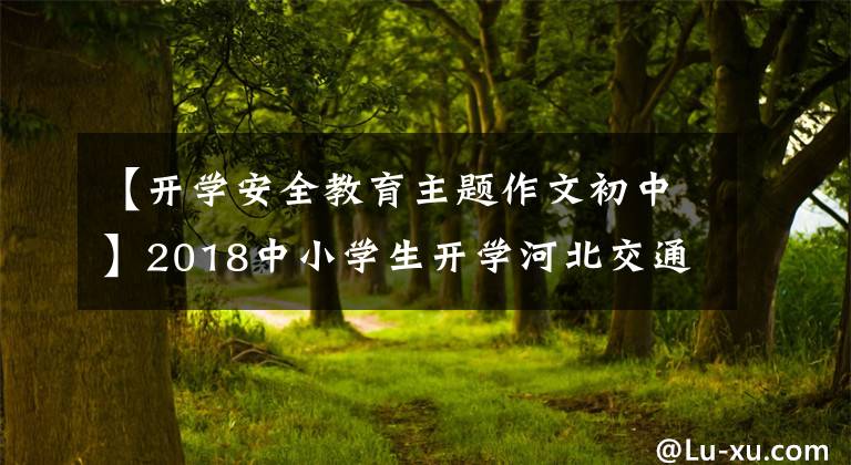 【开学安全教育主题作文初中】2018中小学生开学河北交通安全第一课观后感范文