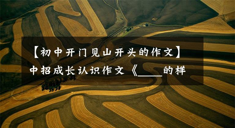 【初中开门见山开头的作文】中招成长认识作文《____的样子》怎么写?看语文老师写一篇范文