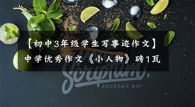 【初中3年级学生写事迹作文】中学优秀作文《小人物》砖1瓦,一边有高楼大厦