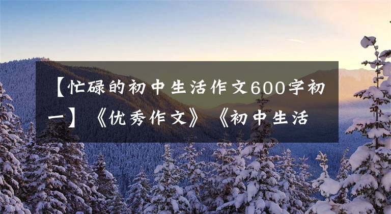 【忙碌的初中生活作文600字初一】《优秀作文》《初中生活的酸甜苦辣》