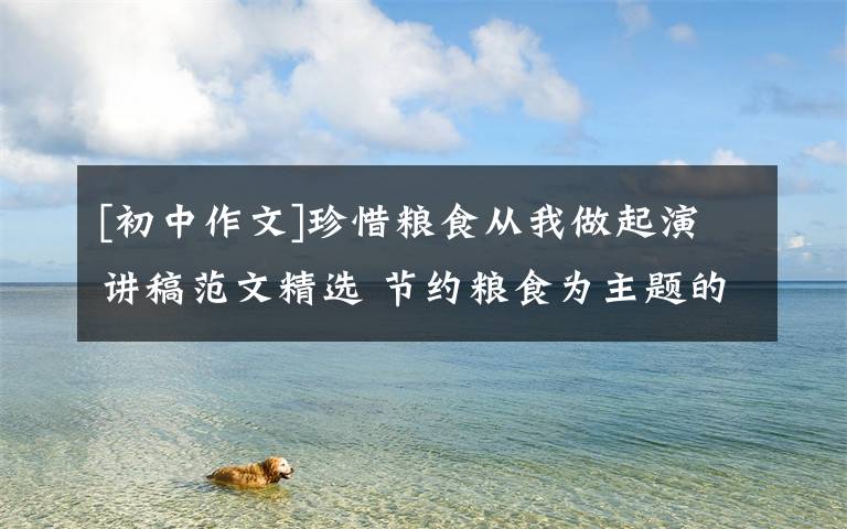 [初中作文]珍惜粮食从我做起演讲稿范文精选 节约粮食为主题的演讲稿400字