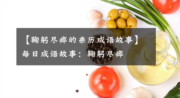 【鞠躬尽瘁的来历成语故事】每日成语故事:鞠躬尽瘁