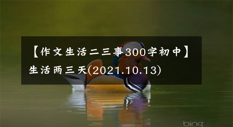【作文生活二三事300字初中】生活两三天(2021.10.13)