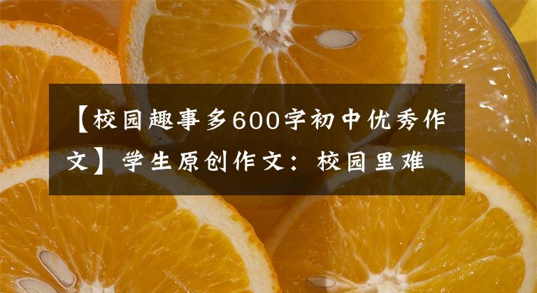 【校园趣事多600字初中优秀作文】学生原创作文:校园里难忘的事