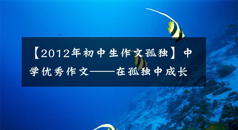【2012年初中生作文孤独】中学优秀作文——在孤独中成长