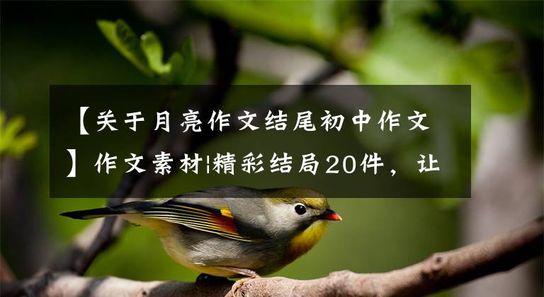 【关于月亮作文结尾初中作文】作文素材|精彩结局20件,让作文从头到脚“明亮”,迅速收藏。