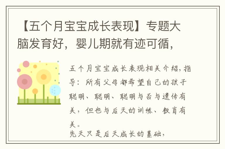 【五个月宝宝成长表现】专题大脑发育好,婴儿期就有迹可循,父母留意宝宝是否有这几个反应