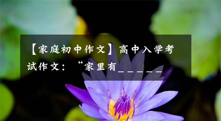 【家庭初中作文】高中入学考试作文:“家里有_ _ _ _ _ _”作文指导和范文