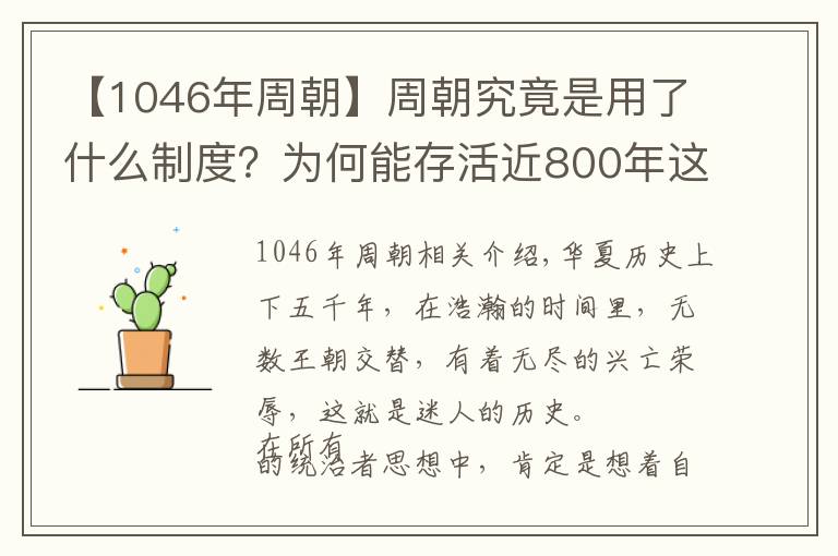 【1046年周朝】周朝究竟是用了什么制度？为何能存活近800年这么长的时间？