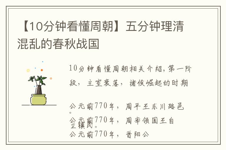 【10分钟看懂周朝】五分钟理清混乱的春秋战国