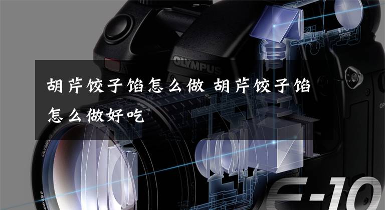 胡芹饺子馅怎么做 胡芹饺子馅怎么做好吃