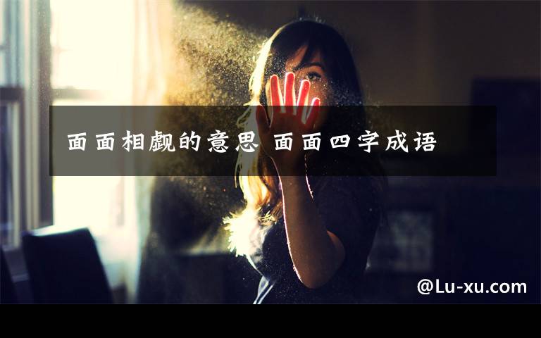 面面相觑的意思 面面四字成语