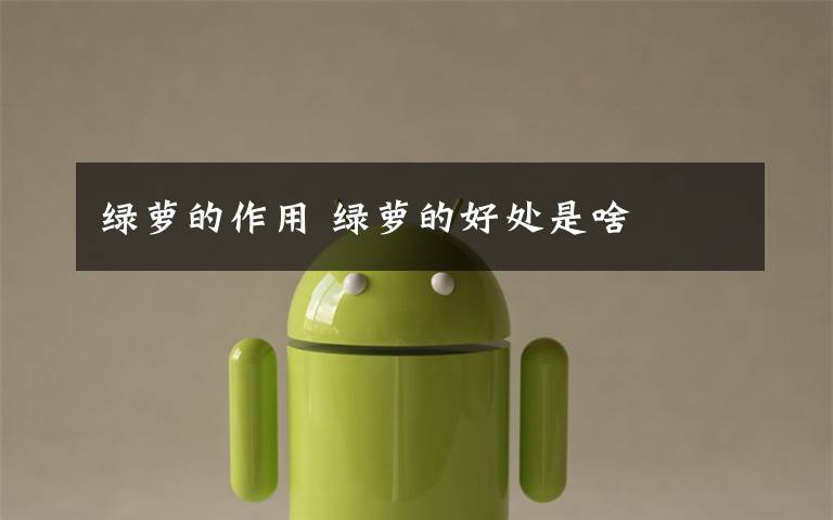 绿萝的作用 绿萝的好处是啥