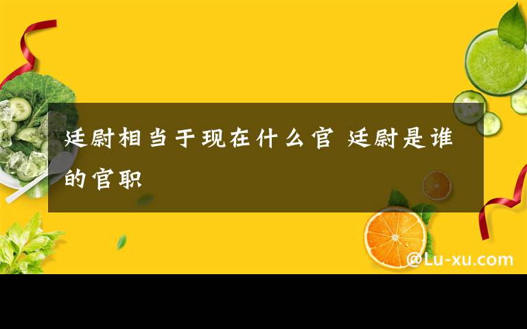 廷尉相当于现在什么官 廷尉是谁的官职