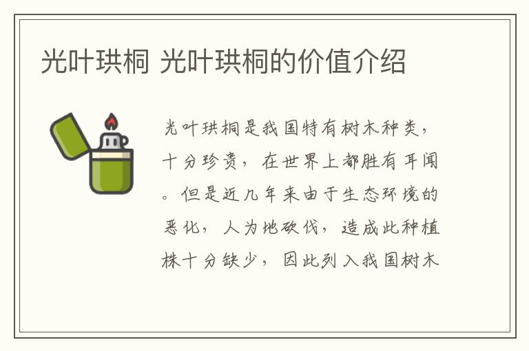 光叶珙桐 光叶珙桐的价值介绍