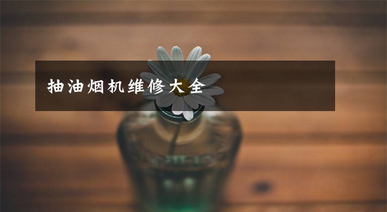 抽油烟机维修大全