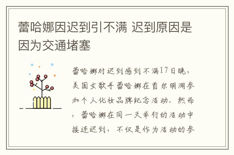 蕾哈娜因迟到引不满 迟到原因是因为交通堵塞