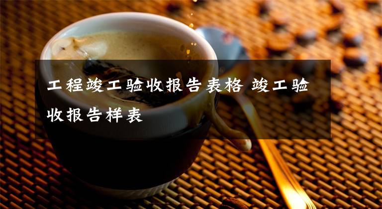 工程竣工验收报告表格 竣工验收报告样表