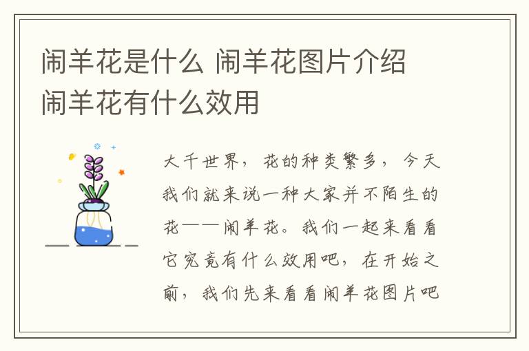 闹羊花是什么 闹羊花图片介绍 闹羊花有什么效用