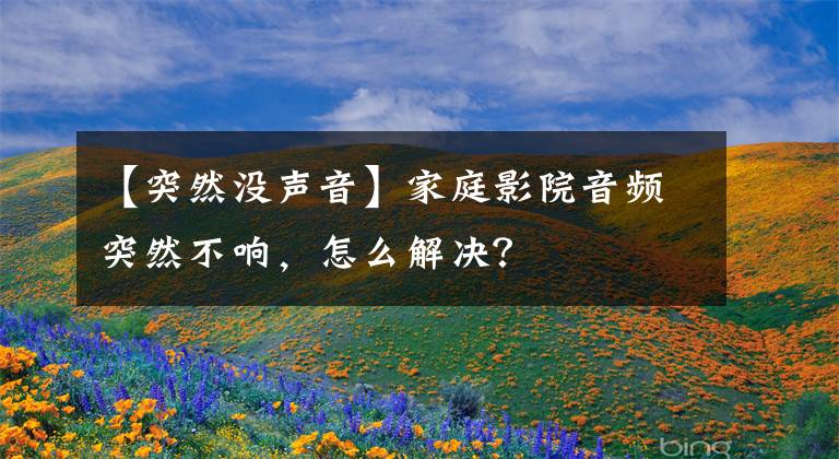 【突然没声音】家庭影院音频突然不响,怎么解决?