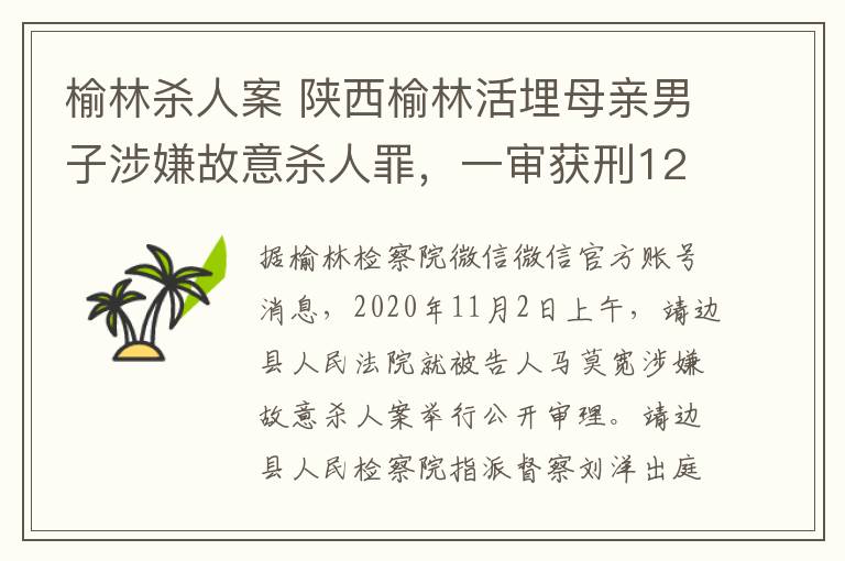 榆林杀人案 陕西榆林活埋母亲男子涉嫌故意杀人罪,一审获刑12年!