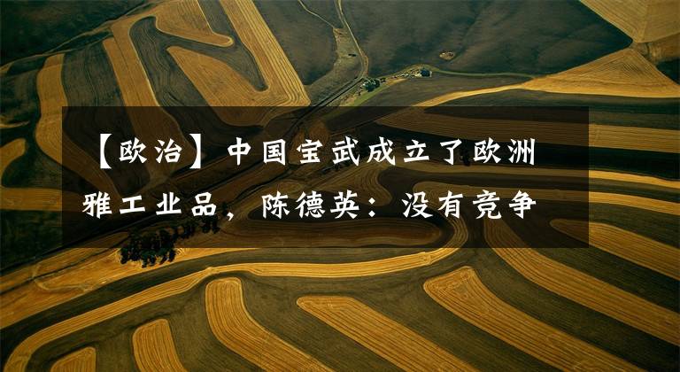 【欧治】中国宝武成立了欧洲雅工业品，陈德英：没有竞争对手，只有合伙人。