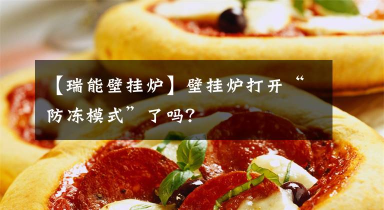 【瑞能壁挂炉】壁挂炉打开“防冻模式”了吗?
