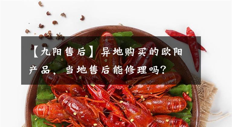【九阳售后】异地购买的欧阳产品,当地售后能修理吗?
