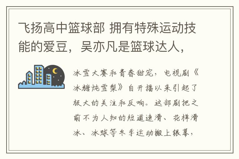 飞扬高中篮球部 拥有特殊运动技能的爱豆，吴亦凡是篮球达人，王一博是冠军，而任嘉伦厉害了