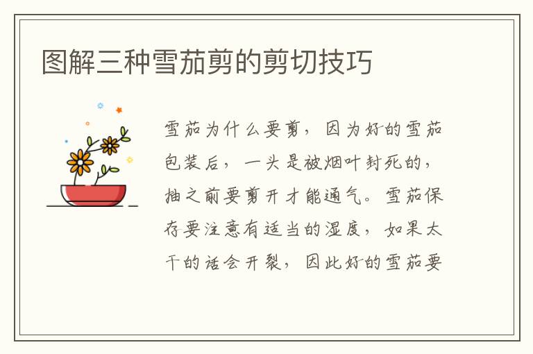 图解三种雪茄剪的剪切技巧