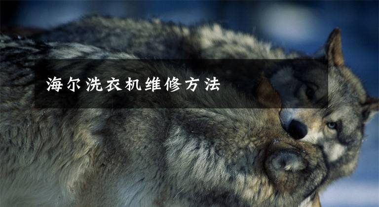 海尔洗衣机维修方法