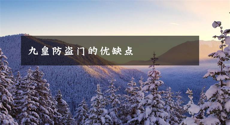 九皇防盗门的优缺点