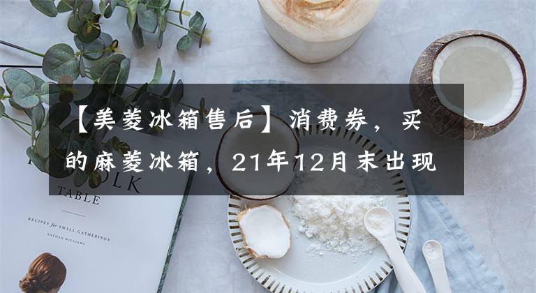 【美菱冰箱售后】消费券，买的麻菱冰箱，21年12月末出现了问题。