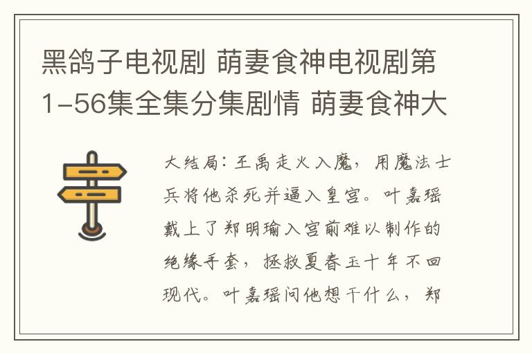 黑鸽子电视剧 萌妻食神电视剧第1-56集全集分集剧情 萌妻食神大结局剧情