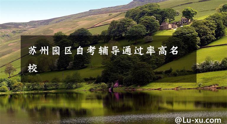 苏州园区自考辅导通过率高名校