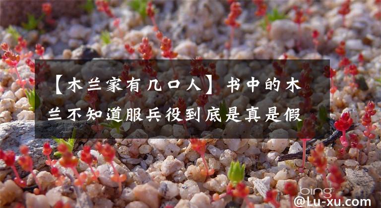 【木兰家有几口人】书中的木兰不知道服兵役到底是真是假,为什么逃避检查没有发现她的女儿?