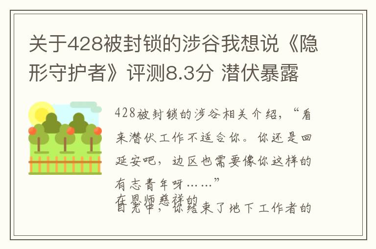 关于428被封锁的涉谷我想说《隐形守护者》评测8.3分 潜伏暴露后的一百种死法