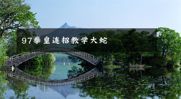 97拳皇连招教学大蛇