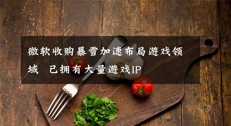 微软收购暴雪加速布局游戏领域 已拥有大量游戏IP