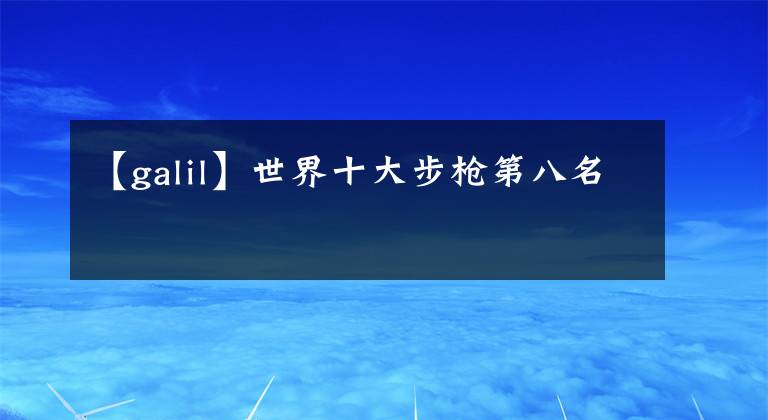 【galil】世界十大步枪第八名