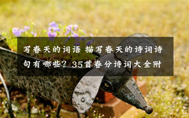 写春天的词语 描写春天的诗词诗句有哪些？35首春分诗词大全附诗句赏析