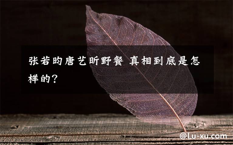 张若昀唐艺昕野餐 真相到底是怎样的?