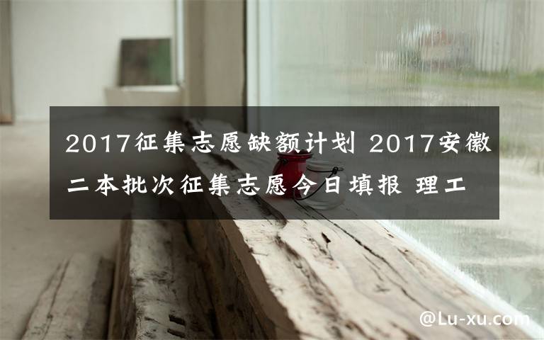 2017征集志愿缺额计划 2017安徽二本批次征集志愿今日填报 理工类安徽新华学院缺额498人
