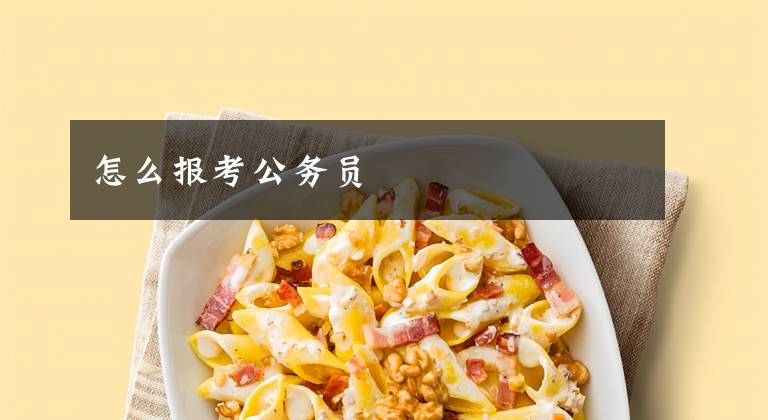 怎么报考公务员