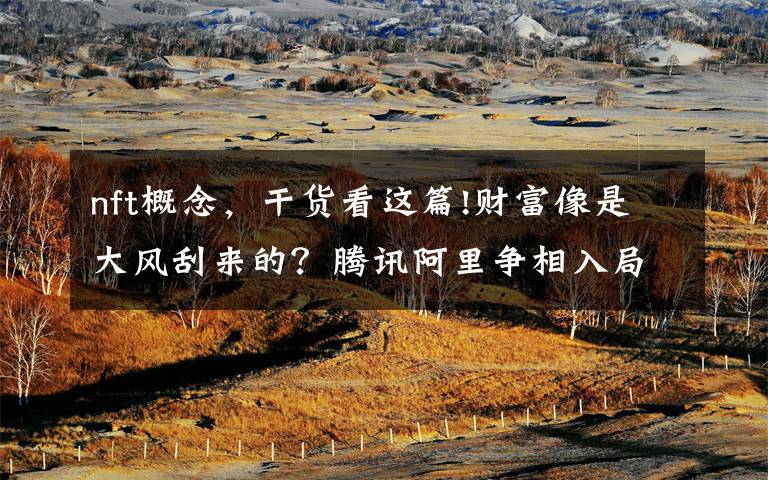 nft概念,干货看这篇!财富像是大风刮来的?腾讯阿里争相入局的NFT“火出圈”
