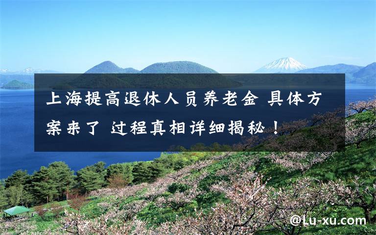 上海提高退休人员养老金 具体方案来了 过程真相详细揭秘！