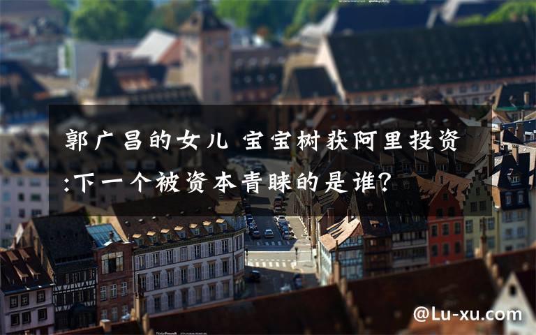郭广昌的女儿 宝宝树获阿里投资:下一个被资本青睐的是谁?